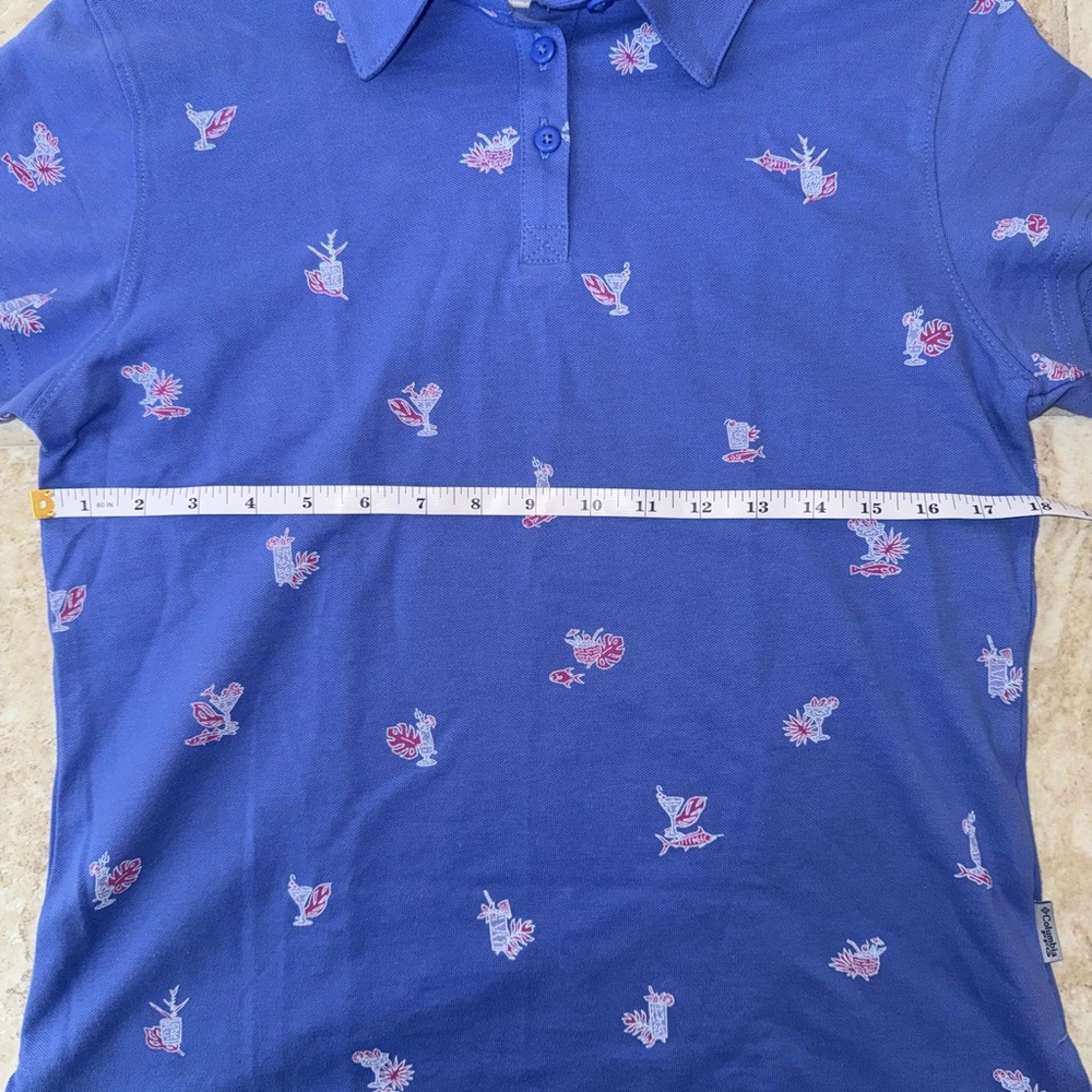 Women's Columbia blue South Sand Point Polo‎ PFG Shirt Size M - Picture 6 of 8